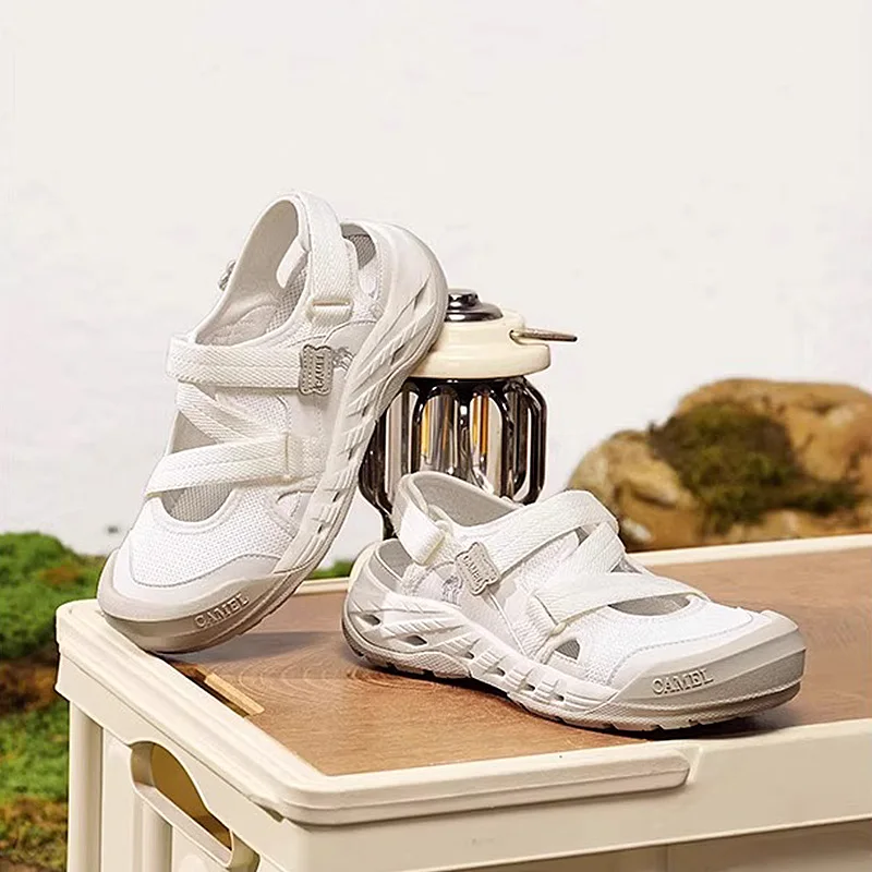 GOLDEN CAMEL Women's Sports Shoes Summer Mary Jane Sandals Breathable Height-increasing Retro Sandals for Women Slippers
