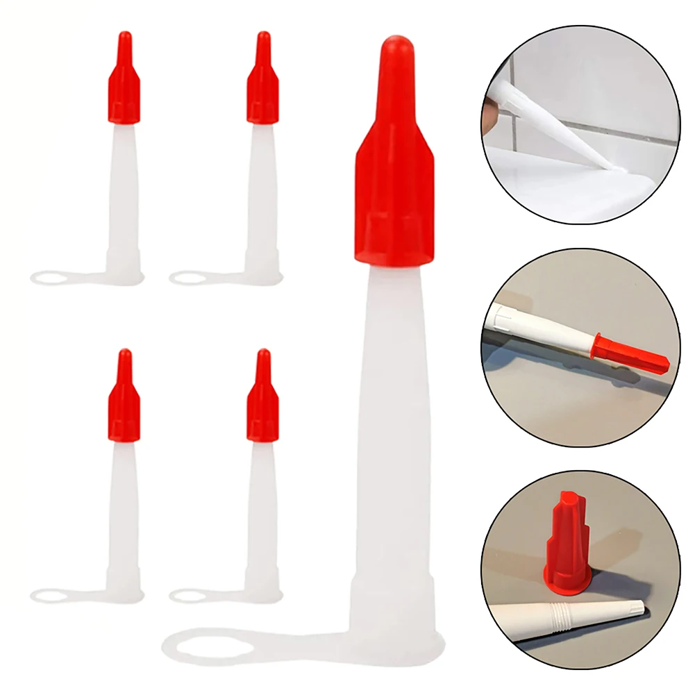 Pcs Caulking Gun Nozzles Cap Plastic Glass Glue Nozzles Sealant Silicone Caulking Tips Mouth Replacement Tips Construction Tool