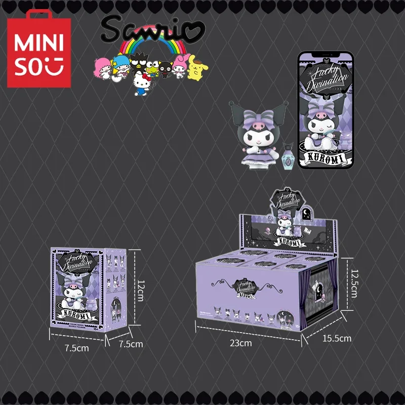 MINISO Genuine Sanrio Kuromi Lucky Divination Series Blind Box Ornaments Mystery Box Kawaii Children's Toys Girls Birthday Gifts