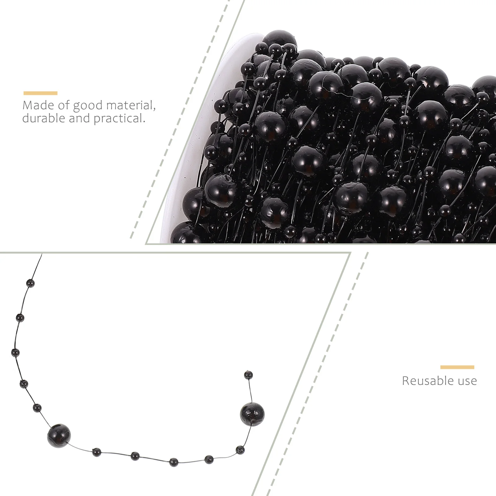

Bead Chain Pendant Decorative DIY Bead String Craft Fishing Line Pearl Necklace Accessories Home Artistic Atmosphere Durability