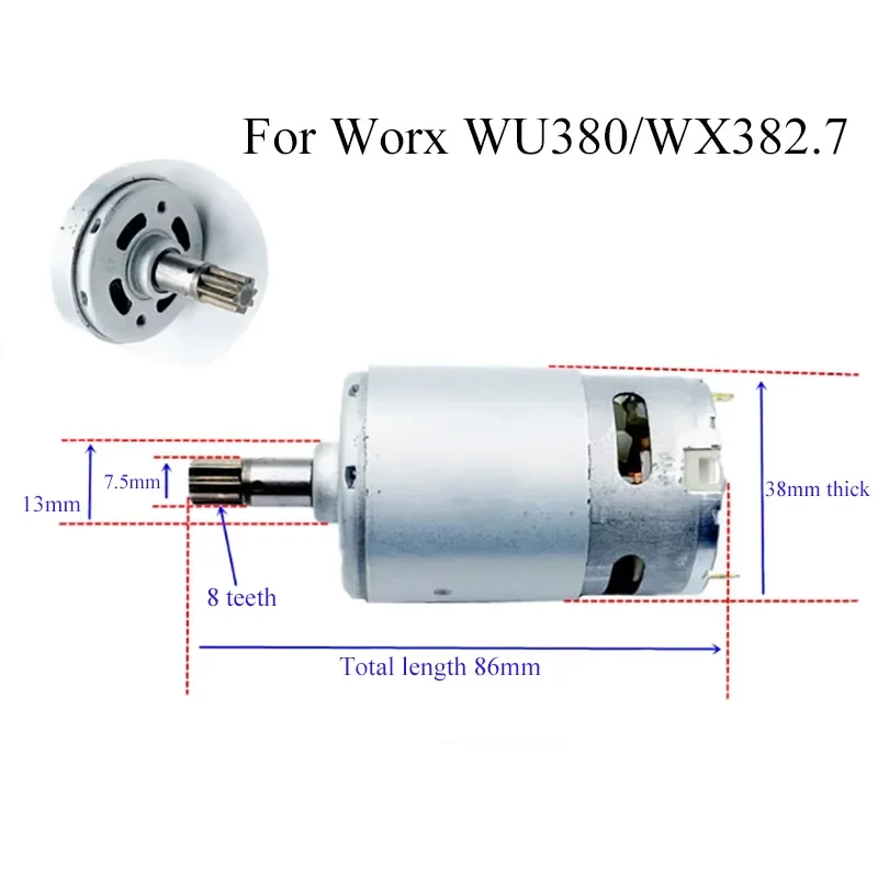 

8 Teeth Original Brushless Motor Accessory Components for Worx WU380 WX382.7 Electric Power Tools Maintenance Parts Accessories