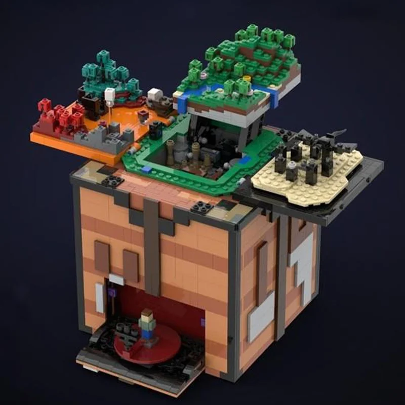 2325 Stück MOC My World Basteltisch Worlded Modell Bausteine Spielzeug Konstruktion DIY Weihnachtsgeschenke Kreative Idee Geburtstag