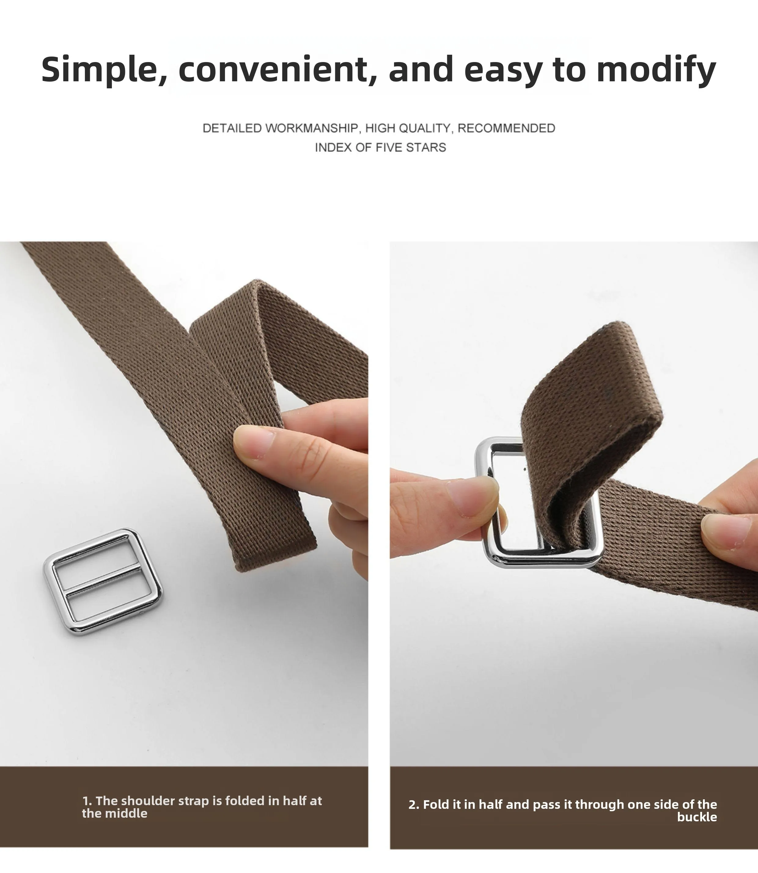 Adjustable Buckle For Evelyne Mini16 23 29 Shoulder Strap Shortener Buckle Easy To Install Bag Modification Bag Accessories