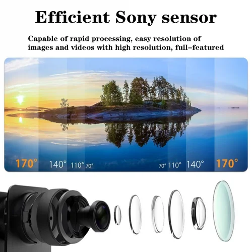 Imagen 2 del producto Cámara de acción de 2,0 ""Ultra HD 4K 30FPS WiFi cámaras subacuáticas casco impermeable cámaras de grabación de vídeo para bicicleta cámara deportiva al aire libre