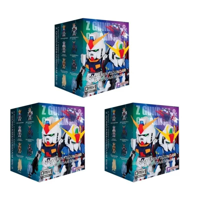 Original Bandai QMSV Mini Z Gundam & Gundam Mk-II Series Z Gundam