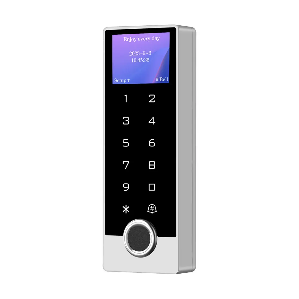 WIFI Tuya app Fingerprint Access Controller Zinc Keypad Waterproof RFID Standalone Biometric Door Access Control System With LCD