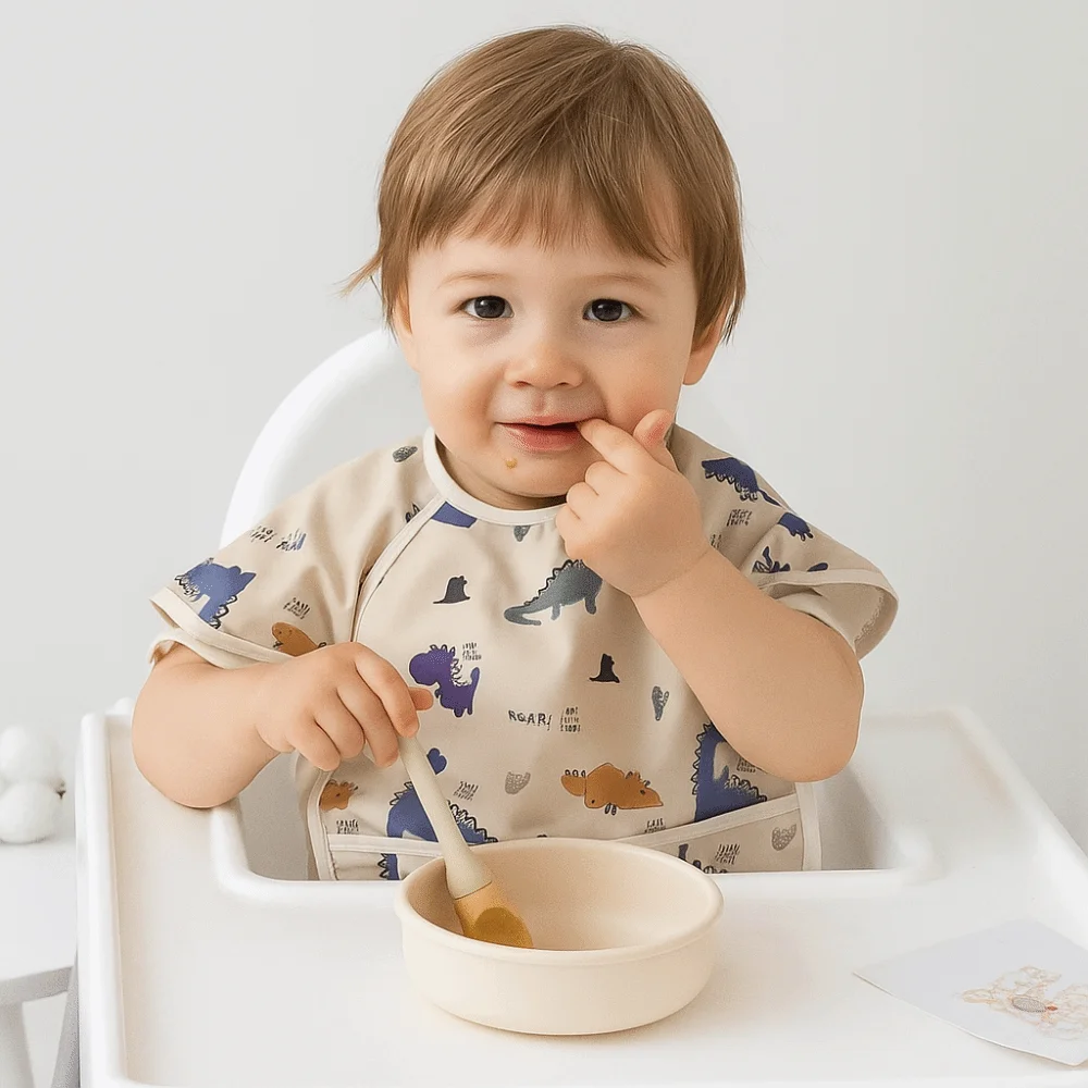 

Cute Waterproof Baby Bibs Short Sleeve Sleeveless Burp Cloth Cartoon Print Soft Bandana Bibs Boy Girl