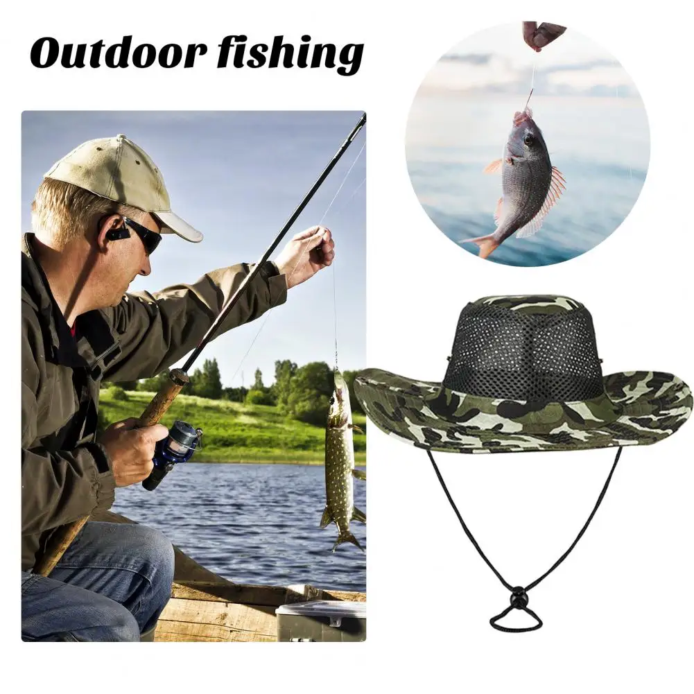 Sun Hat with Buttons Sun Hat Breathable Mesh Fishing Hat with Adjustable Drawstring for Women Men Lightweight Uv