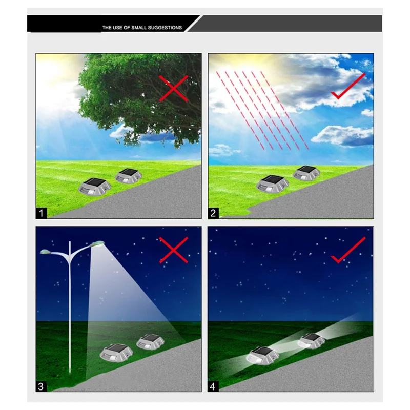 

AT21-IP68 Waterproof LED Solar Powered Road Stud Light Road Reflective Ground Light Warning Light