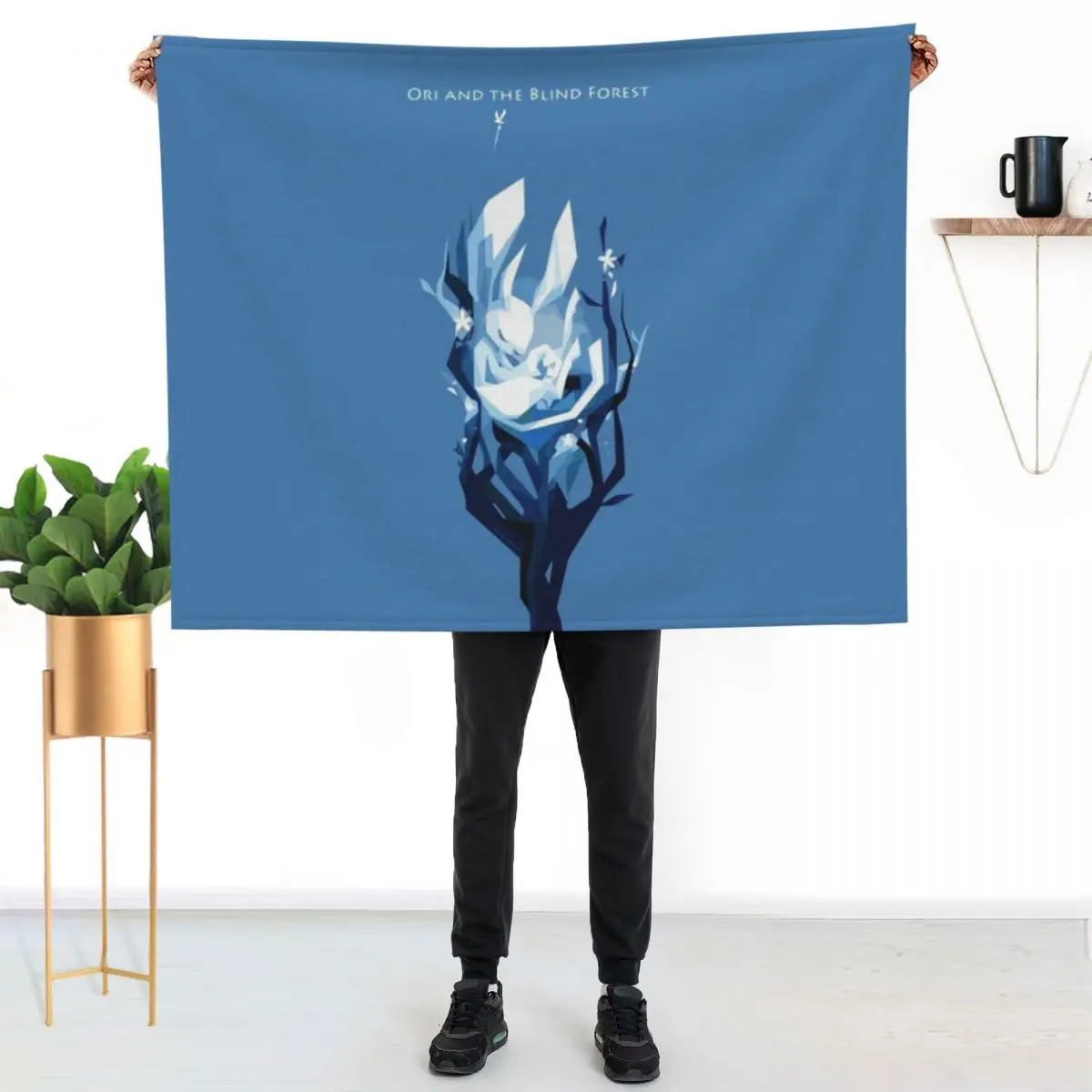Ori Sleeping - Ori and the Will of Wisps - In The Blind Forest Throw Blanket Soft Warm Blanket Gift for Grandparents