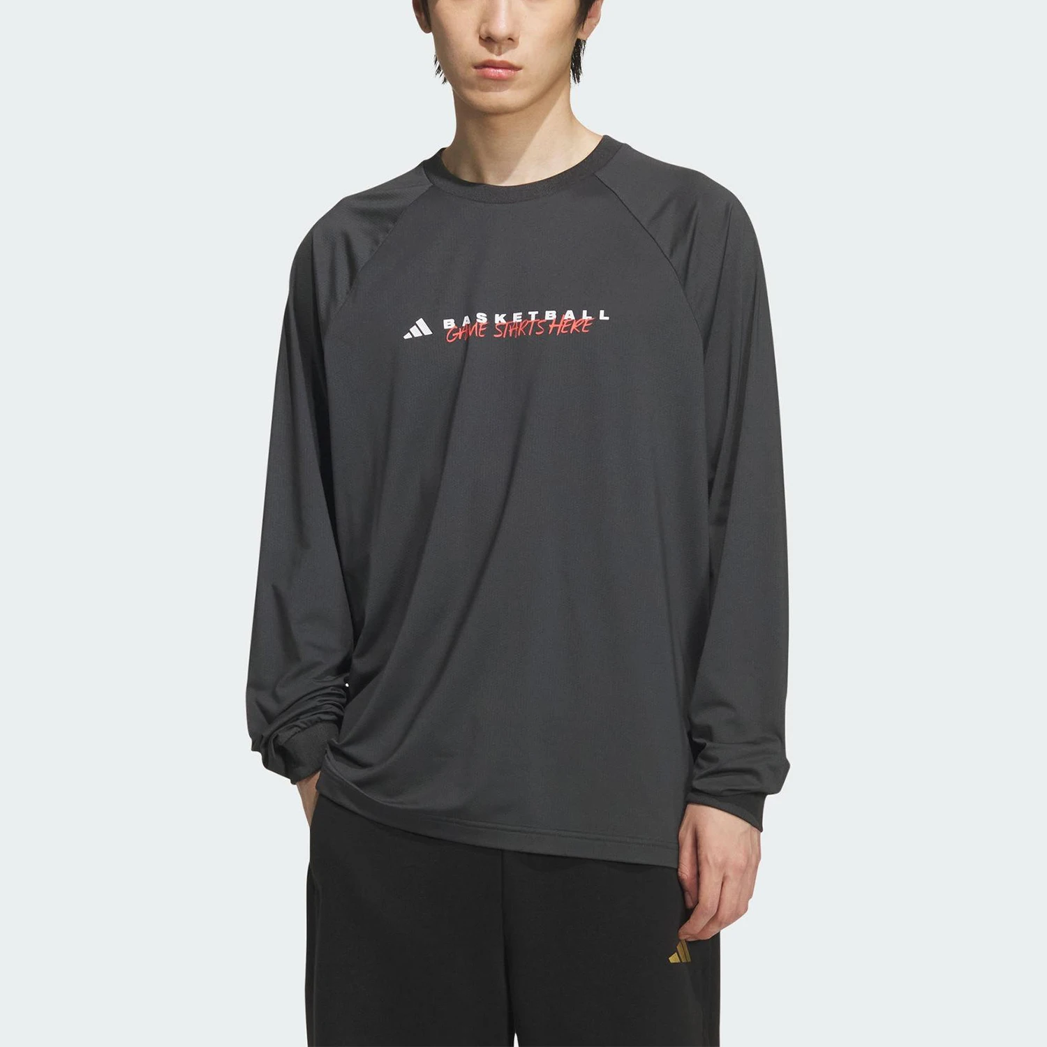 

Осенний мужской спортивный топ Adidas Originals с круглым вырезом и длинными рукавами KC2803