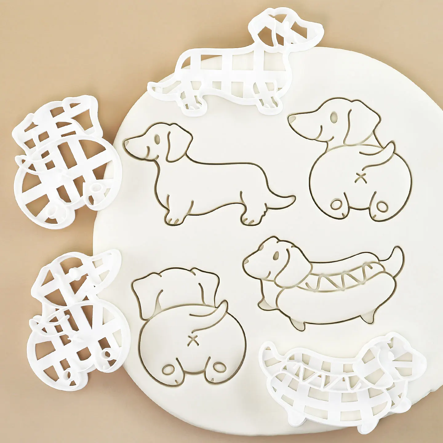 4 Pcs Dachshund Coo…