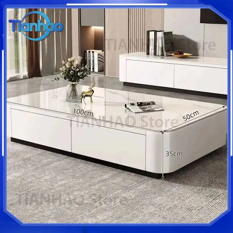 Side Clear Cute Minimalist Table for Computer Coffee Service Bedroom Auxiliary Postmodern Furniture