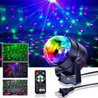 7 Colors Strobe Light Sound Activated Stage with Remote Control Disco Ball Lamps for Home Room Parties Kids Birthday Wedding Bar