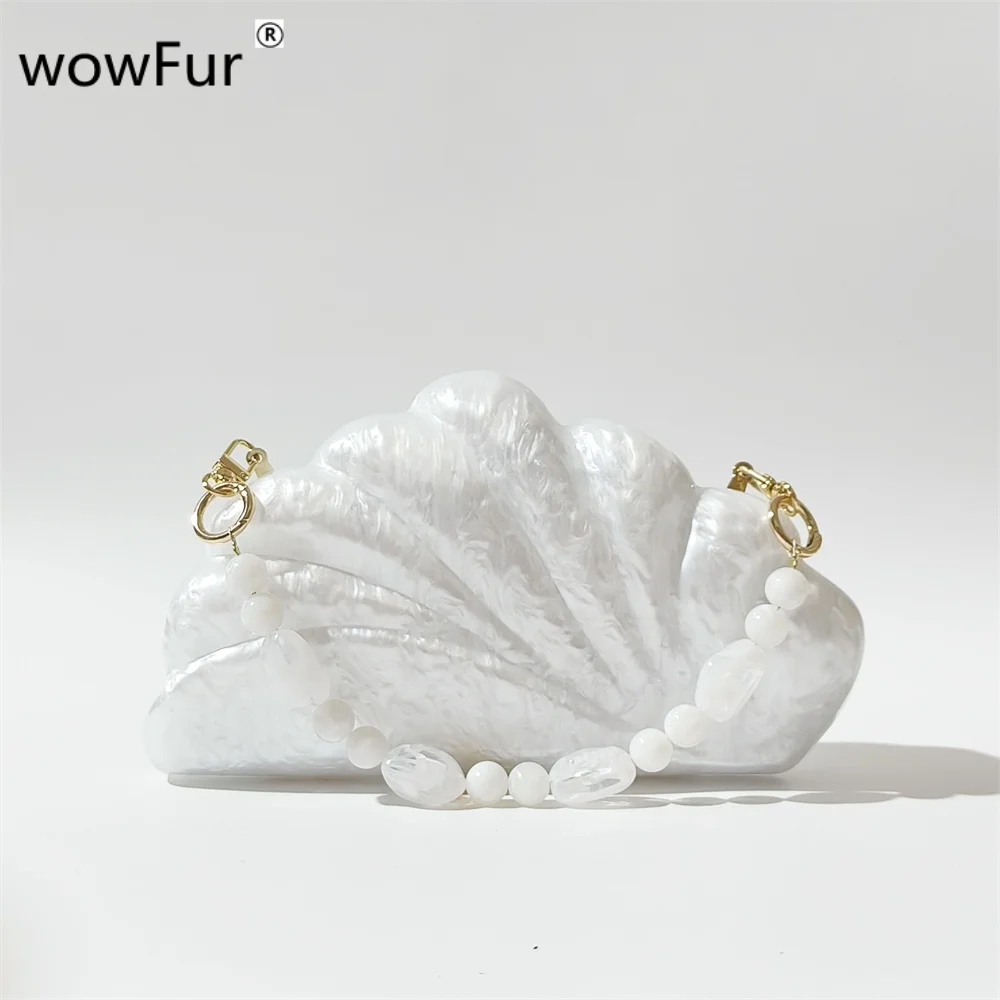 

Pearl Marble Geometrical White Acrylic Box Evening Clutch Bags Women Party Totes Gems Handbags Bridal Wedding Summer Beach Purse
