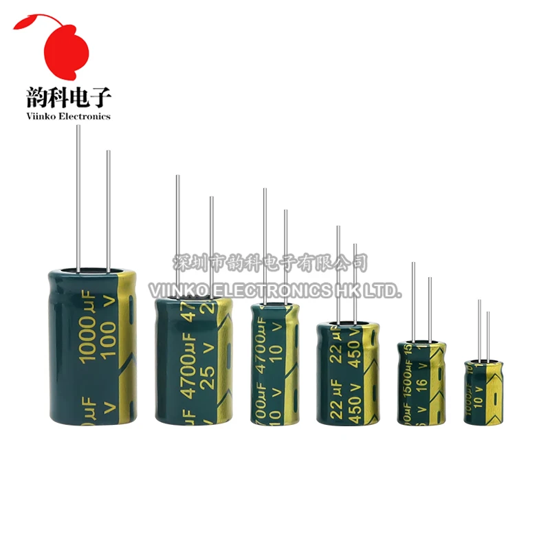 50-1000pcs 10V 16V 25V 35V 50V 400V High Frequency Low ESR Aluminum Capacitor 100UF 220UF 330UF 470UF 680UF 1000UF 2200UF 3300UF