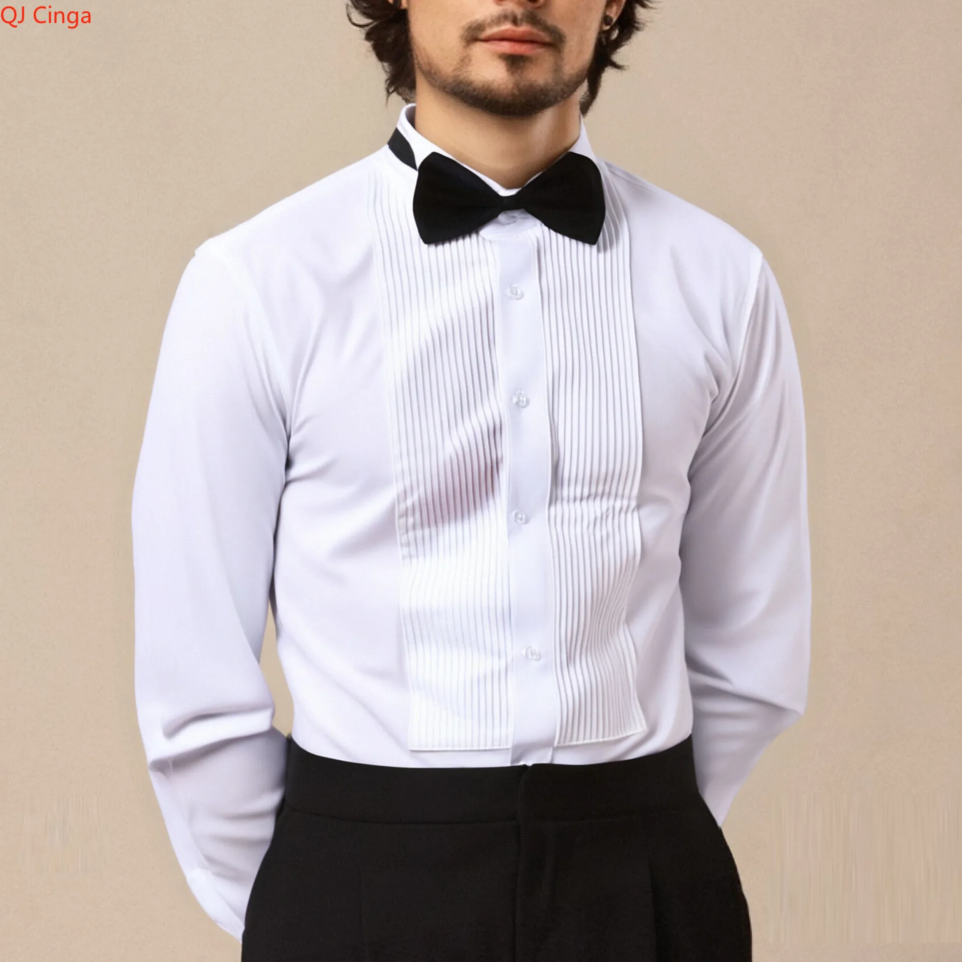 2026 New Men's White Tuxedo Sh - Men Formal Party Wear Shirt 评论和价格