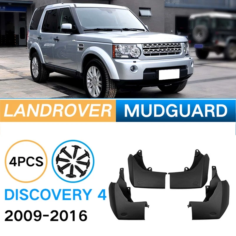 

4Pcs Mudguard Fender Mud Flap Guards Splash Mudflaps Front & Rear For Land Rover Discovery 4 2009-2016