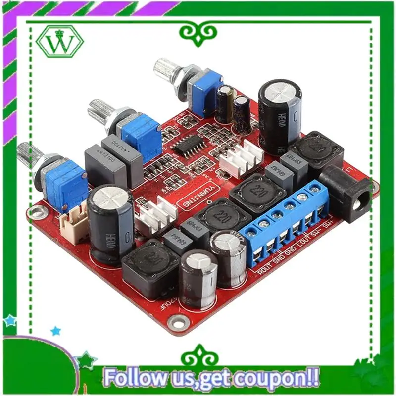 ABIK-TPA3123 Audio Board Module DC12-24V 2.1 Triple Channel Amplifier Board 2X25w+50W Subwoofer Module Durable Easy To Use
