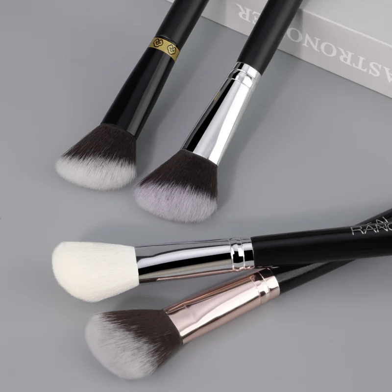 Large Powder Brush Flat Foundation Single Portable Makeup  Soft Bristle Blush Contour Dotting