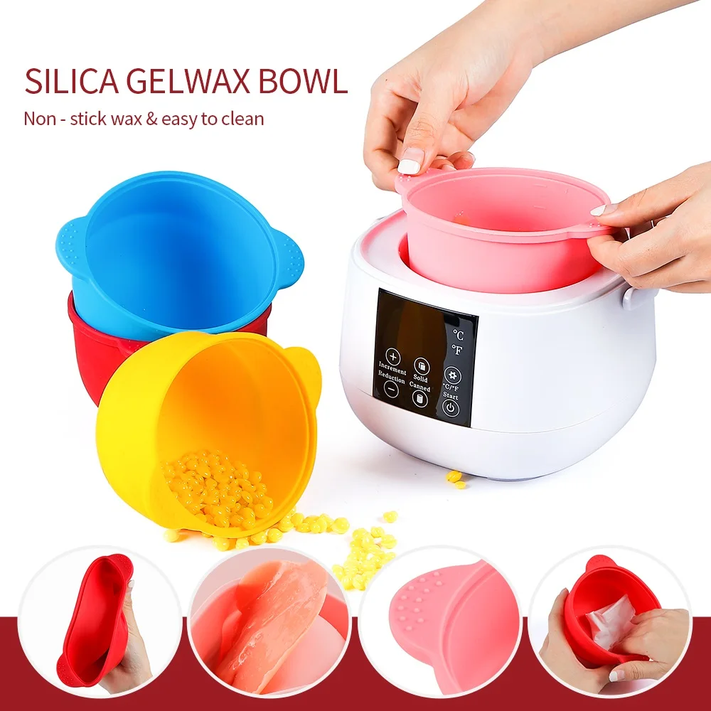 400ML Silicone Bowl For Wax Heater Heat-resisting Silica Gel Reusable Waxing Pot Hair Removal Wax Beans Microwave Heating Bowl