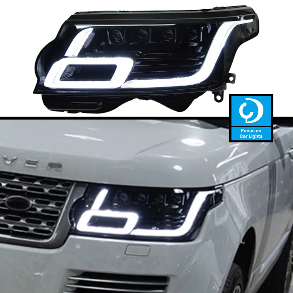 Car Front Headlight for Range Rover LED Headlight Projector Lens 2013-2017 Land Rover Head Lamp Dynamic Signal Auto Accessories