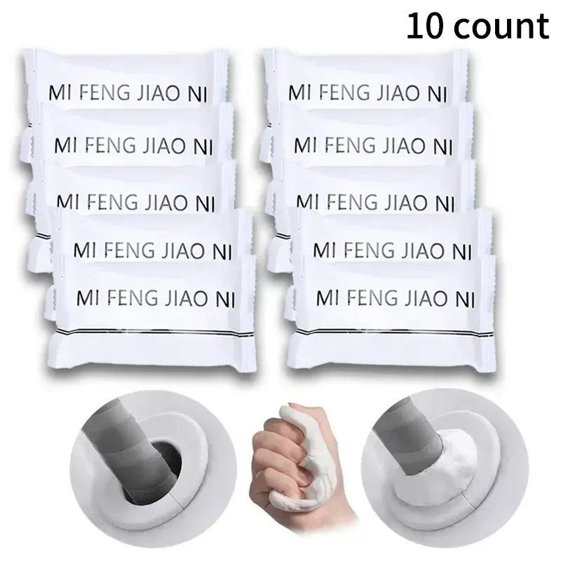 4 Pack/10 Pack Non-Waterproof Sealant Putty for Quick Repairs, Industrial Adhesive Sealant for Wall and Drain Pipe Connections
