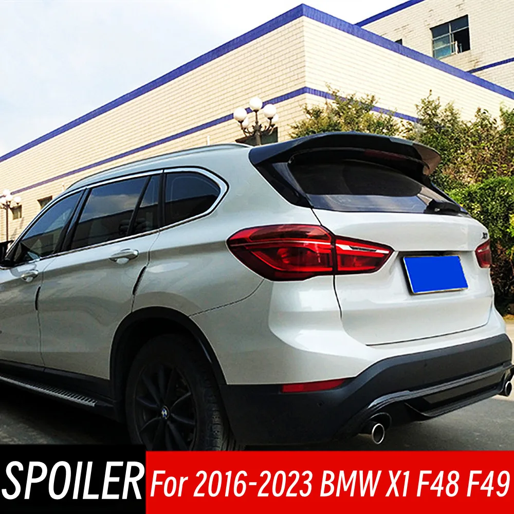 

For BMW X1 F48 F49 2016 17 18 19 20 21 22 23 Rear Trunk Lid Roof Spoiler Wings Car Black Carbon Exterior Tuning Accessories Part