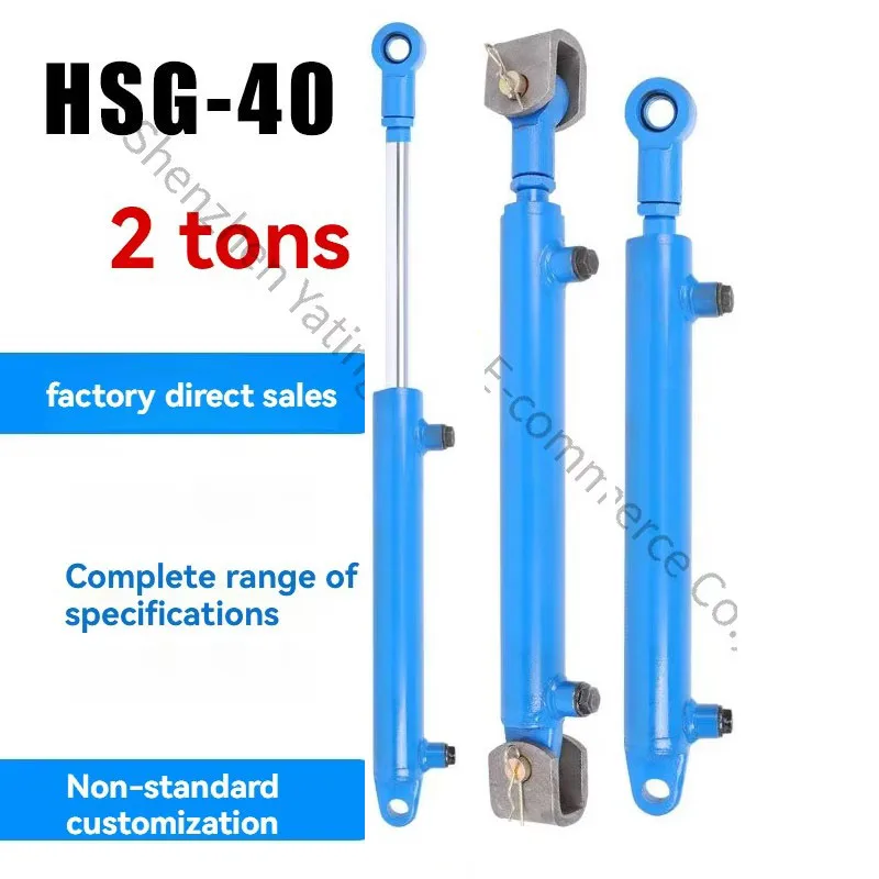 Two-way Binaural Hydraulic Oil Top Processing Customized Various 2 Tons Hydraulic Cylinder Small Cylinder Diameter