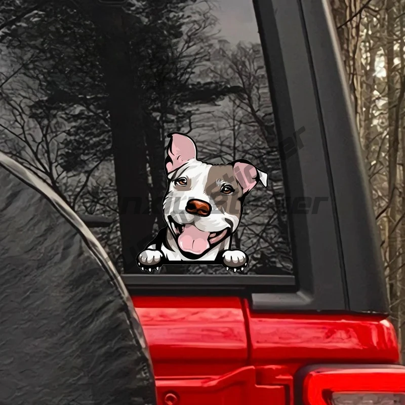 

Cute Animal Car Stickers Dog Peeker Surfboard Laptop Vinyl Car Wrap Decal Laptop Waterproof Campervan JDM VAN Decor