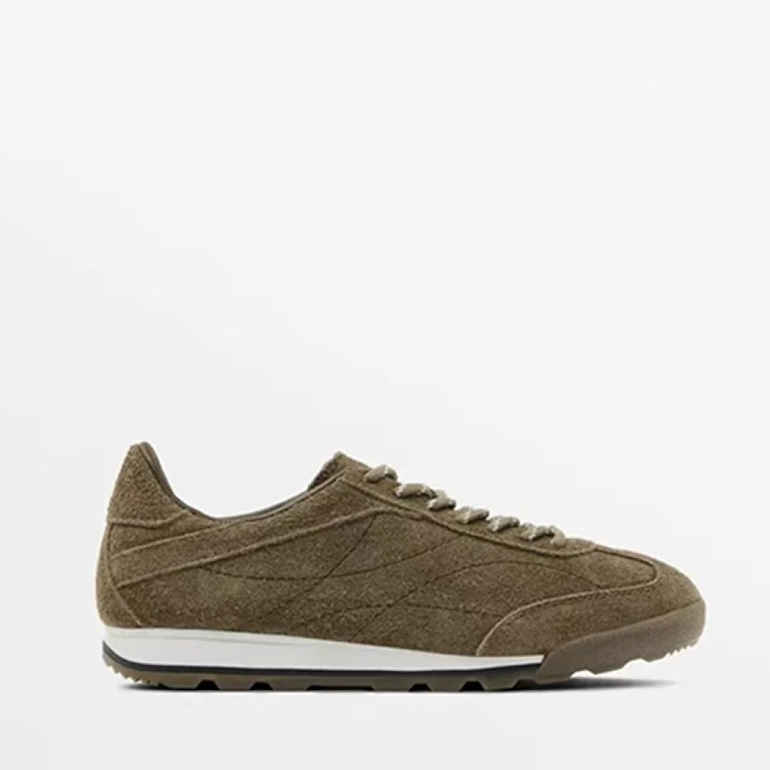 

Maxdutti Minimalist Khaki Suede Shoes For Woman Fashion Soft Training Women's Sneakers And Casual Shoes Women's sports shoes