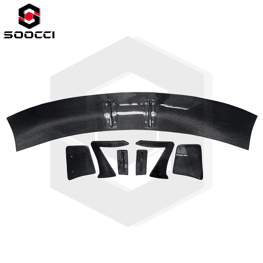 Углеродное волокно Vol Style Swan Neck Wing для Toyota Supra A90 Carbon Fiber GT Spoiler Trunk Lip Splitter