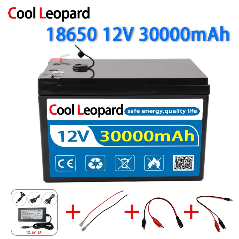 

CooI Leopard 12V 30Ah With BMS Lifepo4 Lithium Battery For Equipment Kids Toy Car, Surveillance Camera/LED Light Backup Power