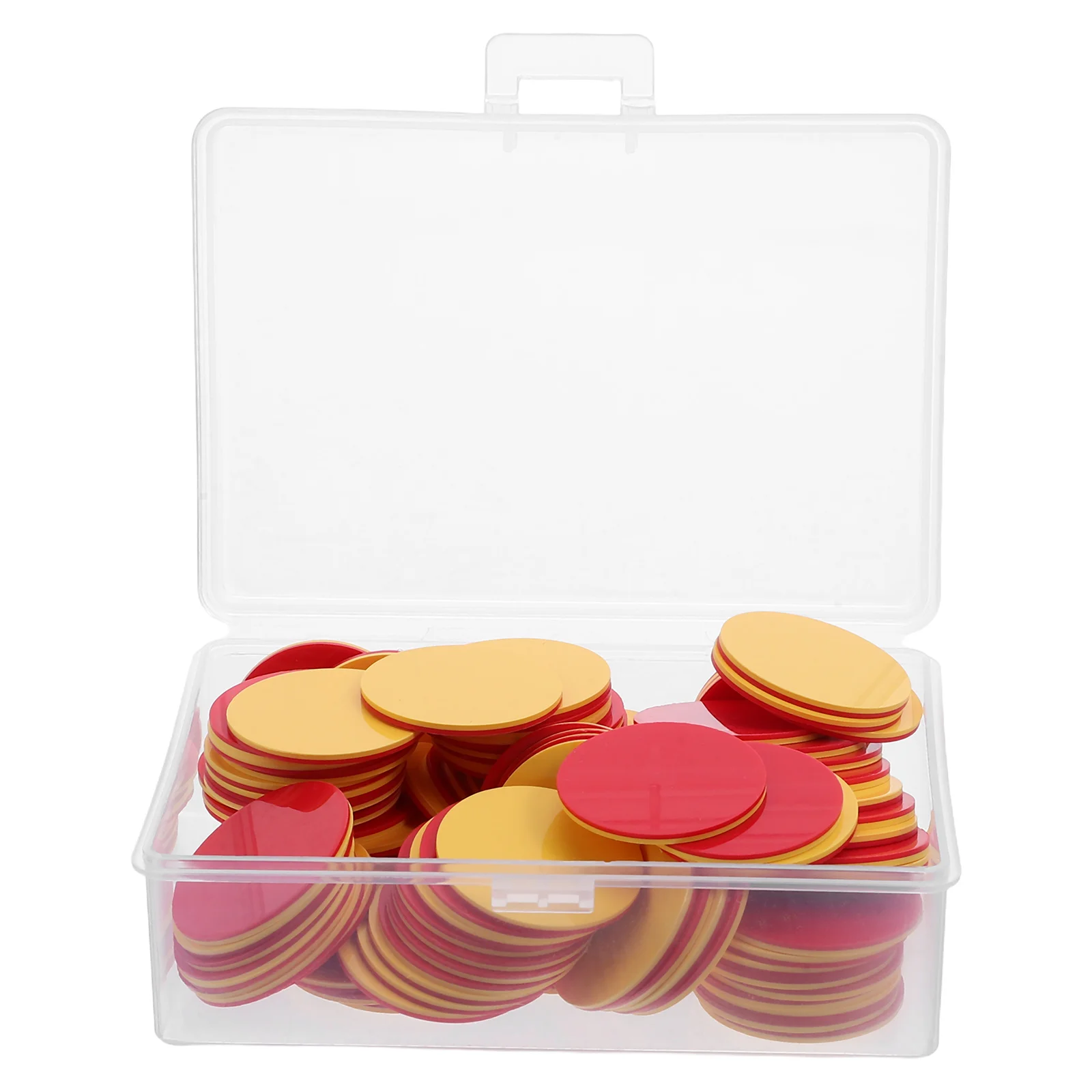 

100 шт. пластиковые двухцветные счетчики, красные, желтые математические манипуляции для дошкольников, начальных детей, развития мелкой моторики