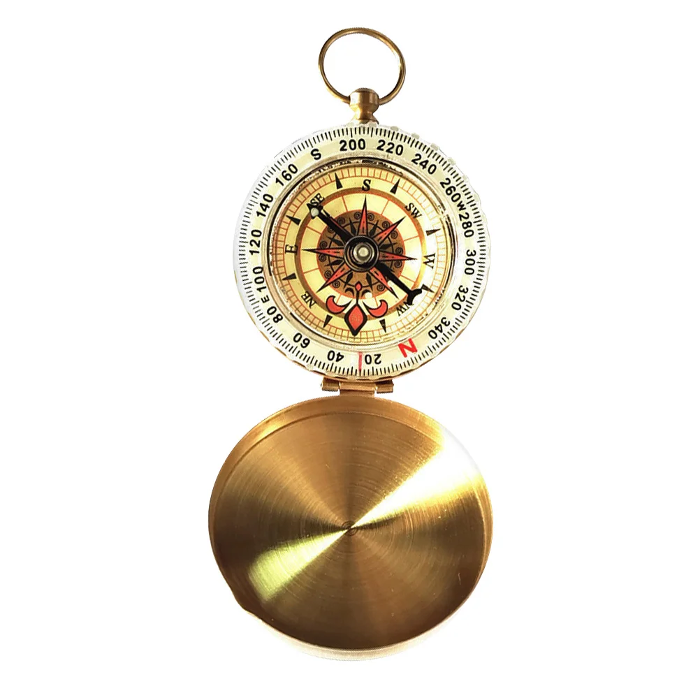 

Pocket Watch Compass Retro Portable Camping Hiking Survival Outdoor Navigation Tool Compass Pendant Multi-Function Travel