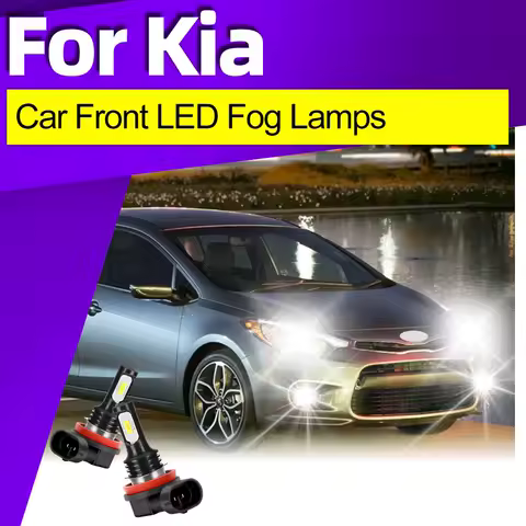 2PCS 12V 6000K H8 H11 LED Fog Lights 6000K Fog Bulb For Kia Sportage Optima Sedona Rondo Forte 5 Koup Soul Niro Car Accessories