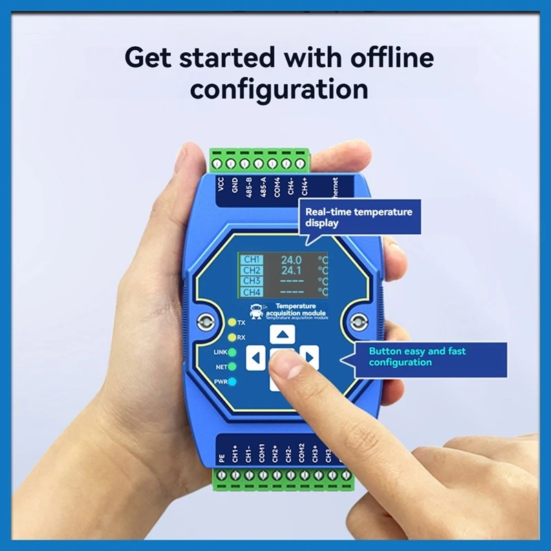 Multi-Channel Analog And Digital Acquisition Control COJXU ME31-AAAX4220 4DI+2AI+2DO RJ45 RS485 Modbus IP To RTU