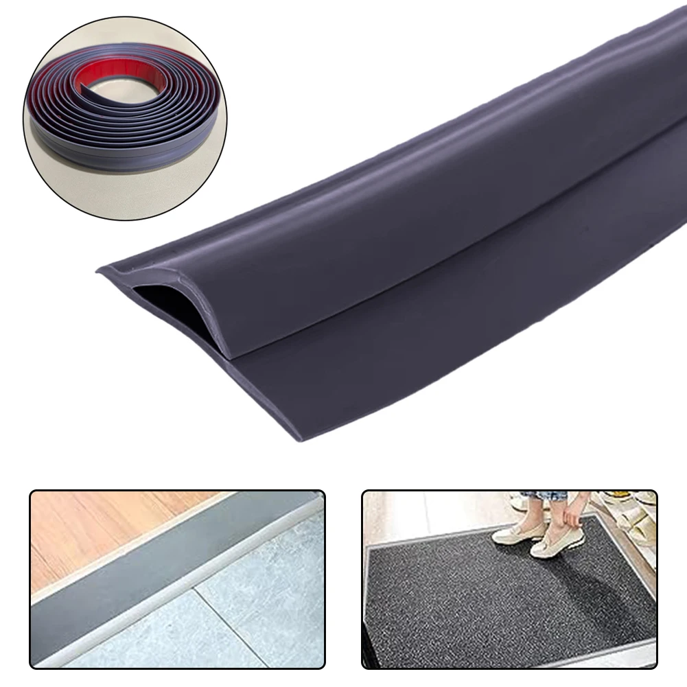 3 Meters Adhesive Carpet Edge Strip TPE Width 3cm Waterproof Strip Dark Gray Seamless Transition Carpet Edge Strip Accessory