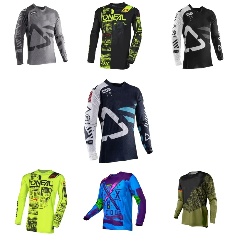 Cycling Jersey FOFING Men's Cycling Jersey Long Sleeves Jerseys Mountain Bike MTB Shirts Road Riding Pro Bicycle Team Clothes