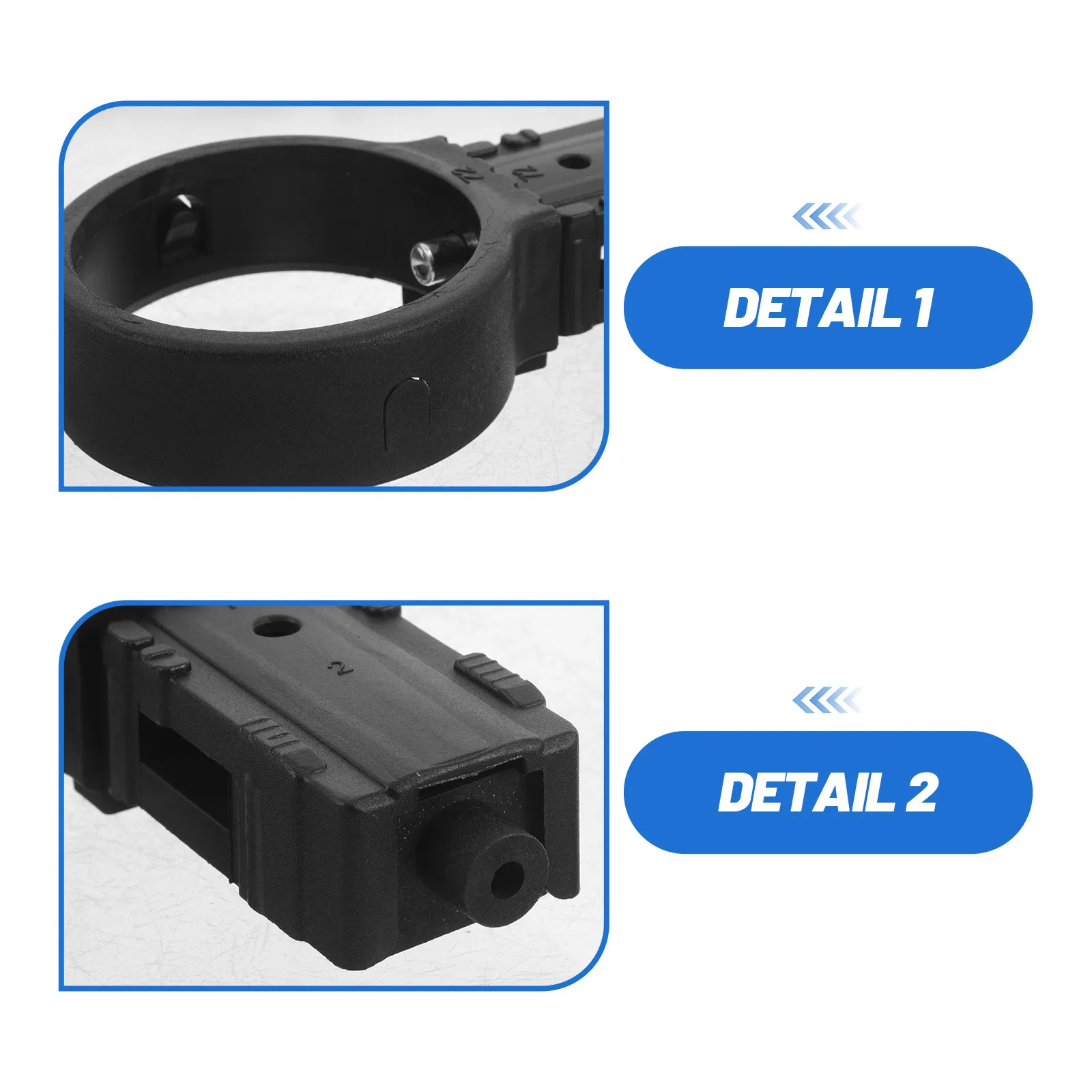 2Pcs Telescoping Ladder Accessories Black Extension Ladder Rings 2.8x2.68 Replacement Parts Heavy Duty Repair Kit for Smooth