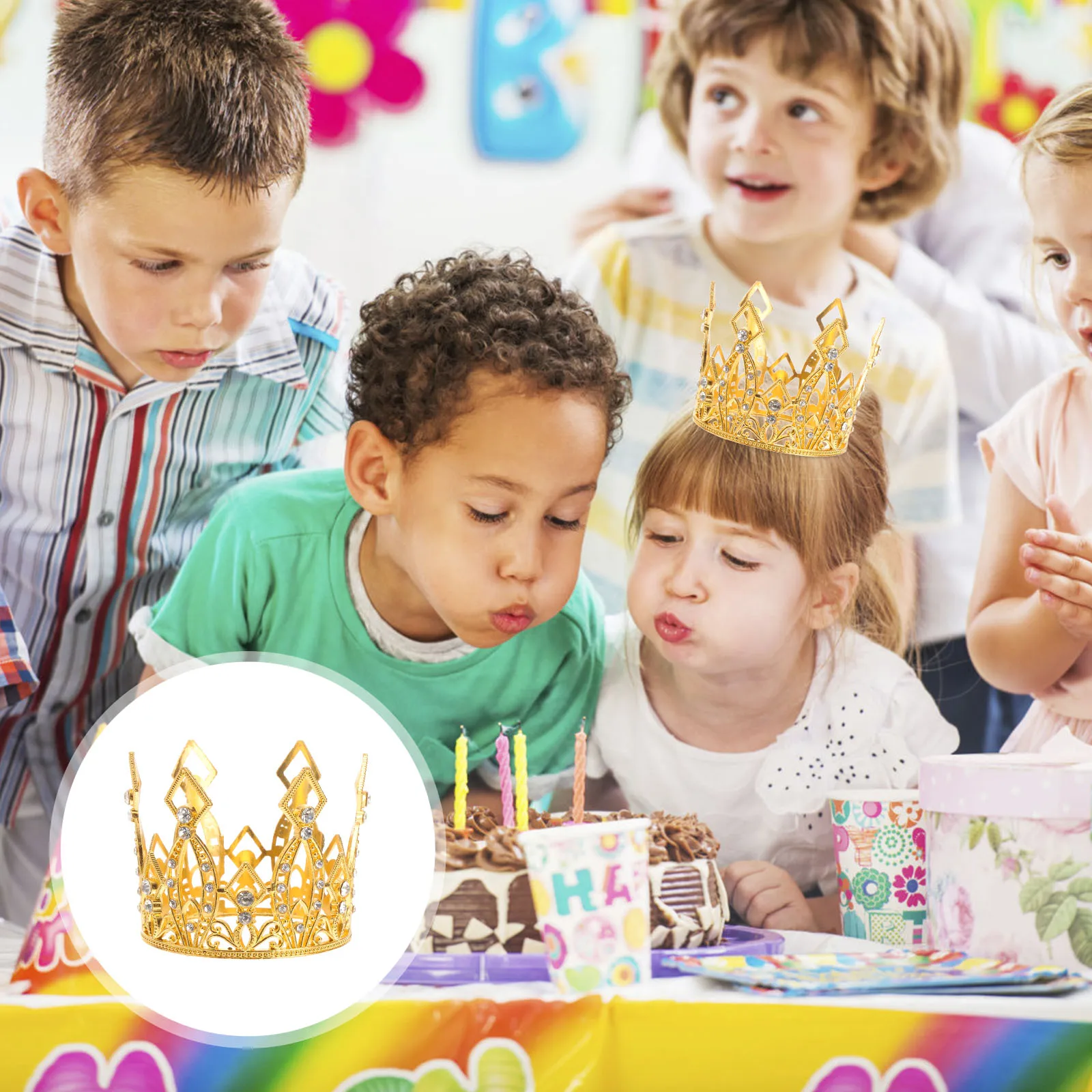 

Golden Cake Decoration Birthday Royal Themed Party Crown Bridal Shower Tiaras Elegant Girl Crown Charming Photography