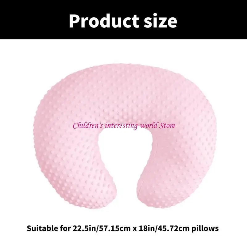 Nursing Pillowcase for Breastfeeding, Soft & Comfortable Baby Pillow Slipcover Breathable Infant Support Cushion Case 425F