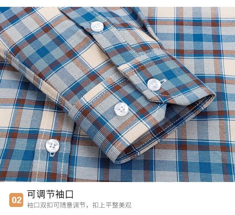 Men Shirts 11XL Fits 160 KG Oxford 100 Cotton Long Sleeve Shirt for Men with Pockets Blue Navy Men Shirt Long Sleeve Slim Fit