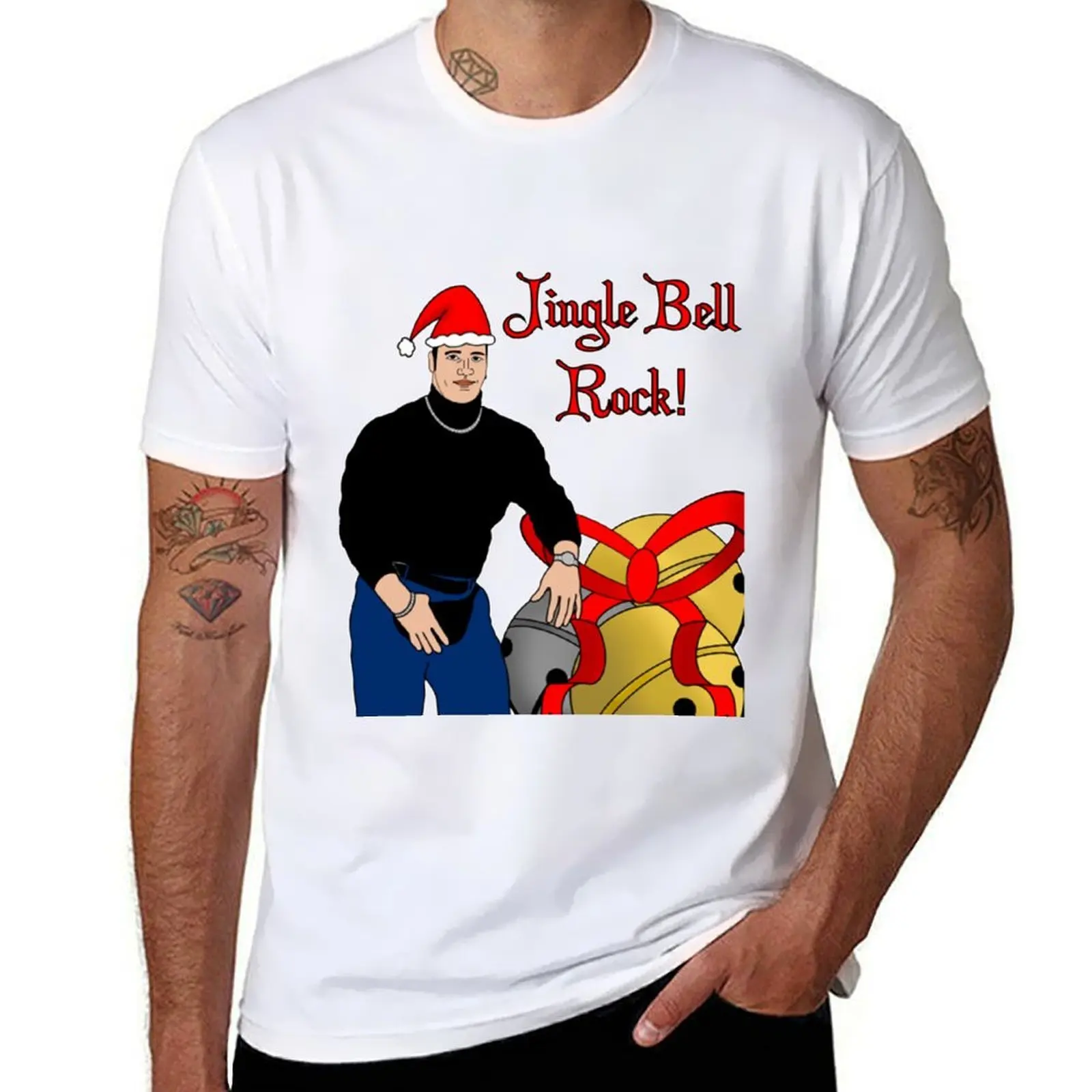 

Dwayne Johnson Jingle Bell Dwayne T-Shirt t shirt man designer cotton t shirts man 100% T-Shirt
