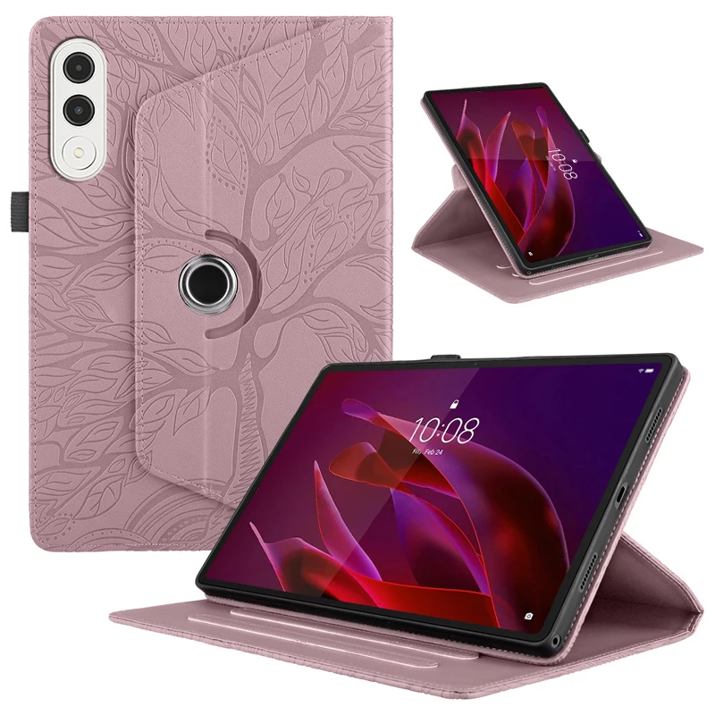 

For Lenovo Yoga Tab 11.1 Case tb710fu 360 Rotating Embossed Flip Stand Tablet Cover For Funda Lenovo Yoga Tab Case 11.1 inch