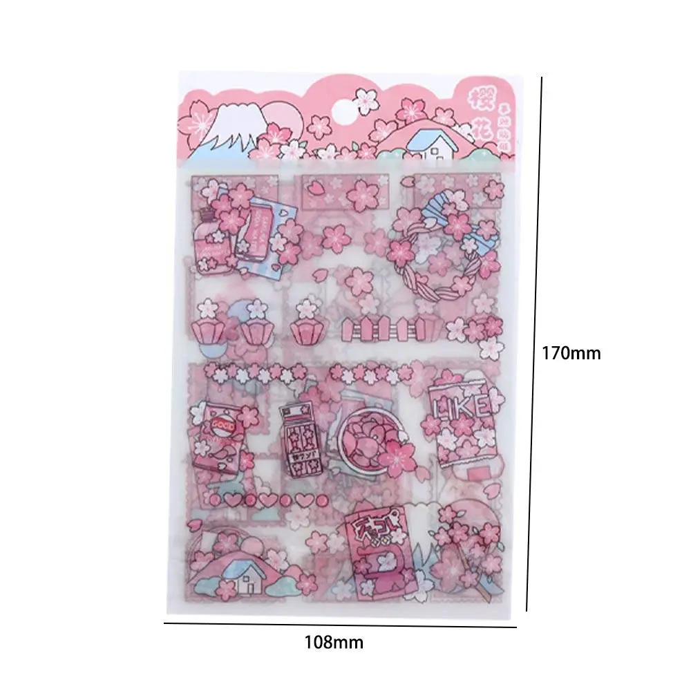 Cartoon Pink Girly Heart Decoration Sticker Decorative Sticker Diary Stickers Anime Stickers Pink Flash Point Sticker