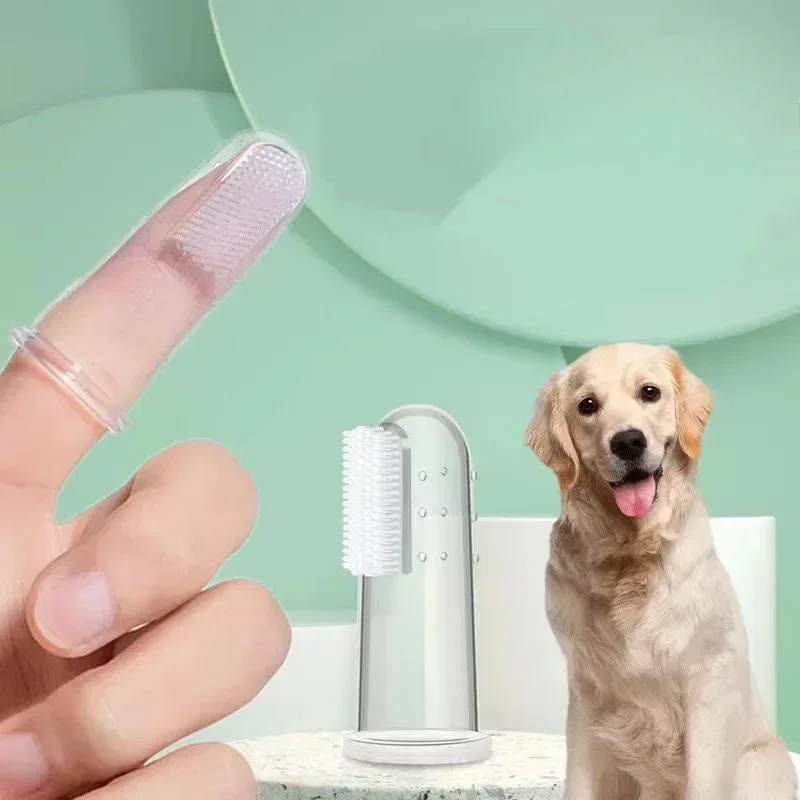 5 uds. Cubierta suave de silicona para dedos para perros, cepillo de dientes para perros y gatos, suministros de limpieza Oral, cepillo para sarro de mal aliento, herramientas de cepillado para mascotas