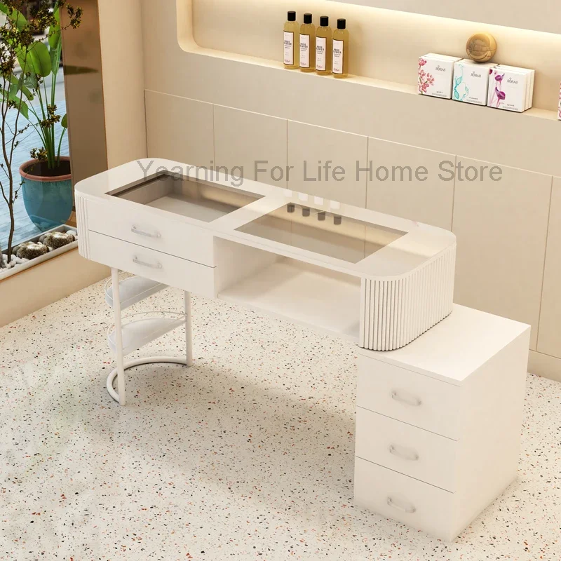 Accessories Desk Nail Table Workstation Kawaii Beauty Powder Nail Table Salon Barbershop Tavolo Unghie Manicure Furniture