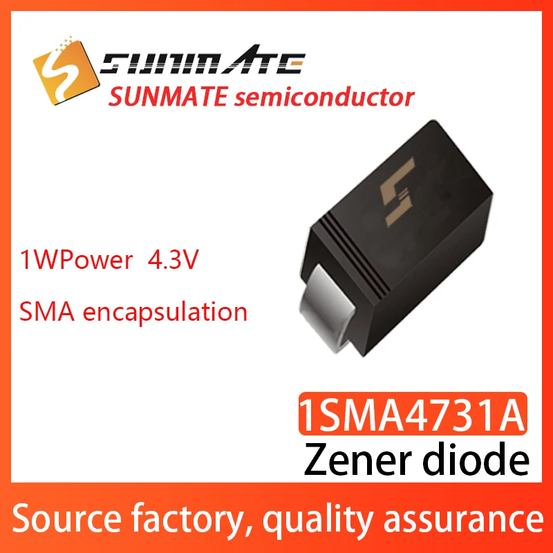 Zener Diode 1W Power 1SMA4728A 1SMA4729A 1SMA4730A 1SMA4731A 1SMA4732A 1SMA4733A 1SMA4734A 1SMA4735A  SMA Pack 50Pcs