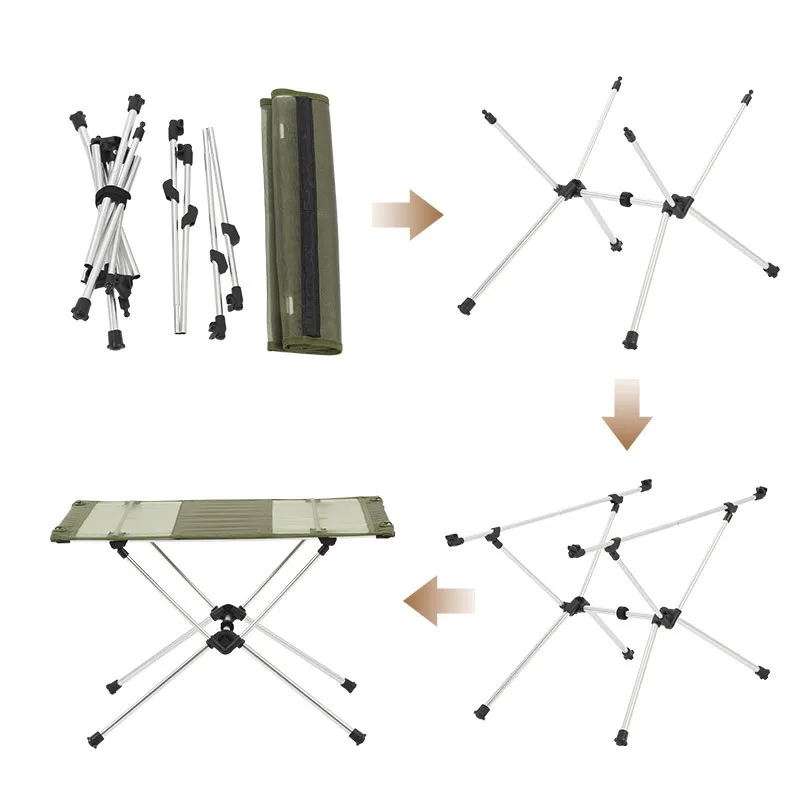 Ultra-light folding table, picnic camping small table, mesh splicing convenient cloth surface